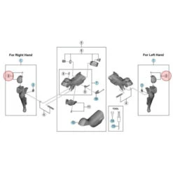 Capot Frontal Manette Shimano Tiagra ST-4700 - Droit