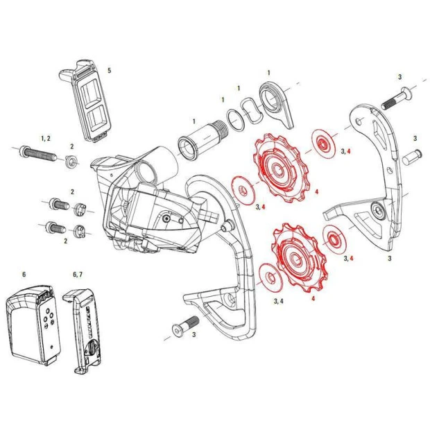 Galets Céramiques Pour Dérailleur SRAM RED ETAP 4 Galets Céramiques Pour Dérailleur SRAM RED ETAP – Image 2